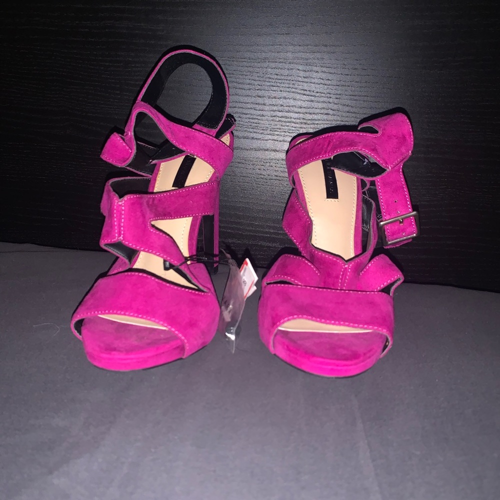 Zara Pink Stiletto Heels with Strappy Design